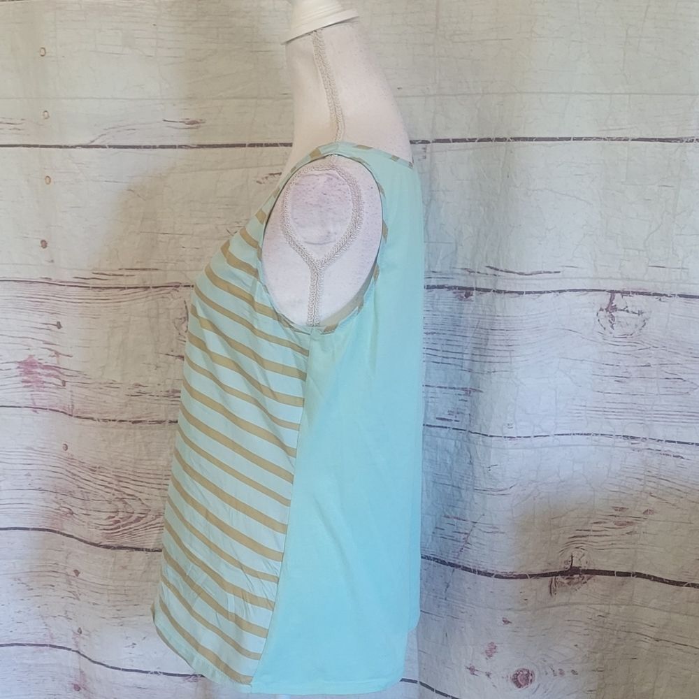 Sundance Striped Silk Tank Top Medium - Picture 3 of 5
